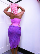 Load image into Gallery viewer, Y2K Italian asymmetrical purple midi skirt
