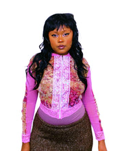 Load image into Gallery viewer, Y2K Nana Baila Mesh Zip up cardigan
