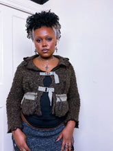 Load image into Gallery viewer, Zone Bleue Green Marl knit cardigan
