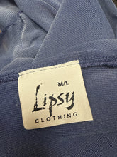 Load image into Gallery viewer, Lipsy 1997 label denim blue mesh ruffled dress
