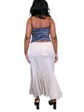 Load image into Gallery viewer, Deadstock Italian Vintage Cream Asymmetrical skirt by Joella Di Marco
