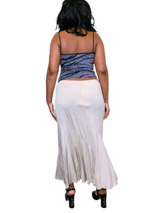 Deadstock Italian Vintage Cream Asymmetrical skirt by Joella Di Marco