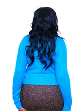 Load image into Gallery viewer, Y2K Turquoise Mohair Turtle Neck
