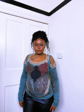 Load image into Gallery viewer, Save The Queen abstract cut out long sleeve top
