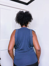 Load image into Gallery viewer, Y2K Grecian studded deep cowl neck
