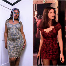 Load image into Gallery viewer, Ann Ferriday 1996 Lace lined dress ASO Ginger Spice &amp; Cordelia BTVS
