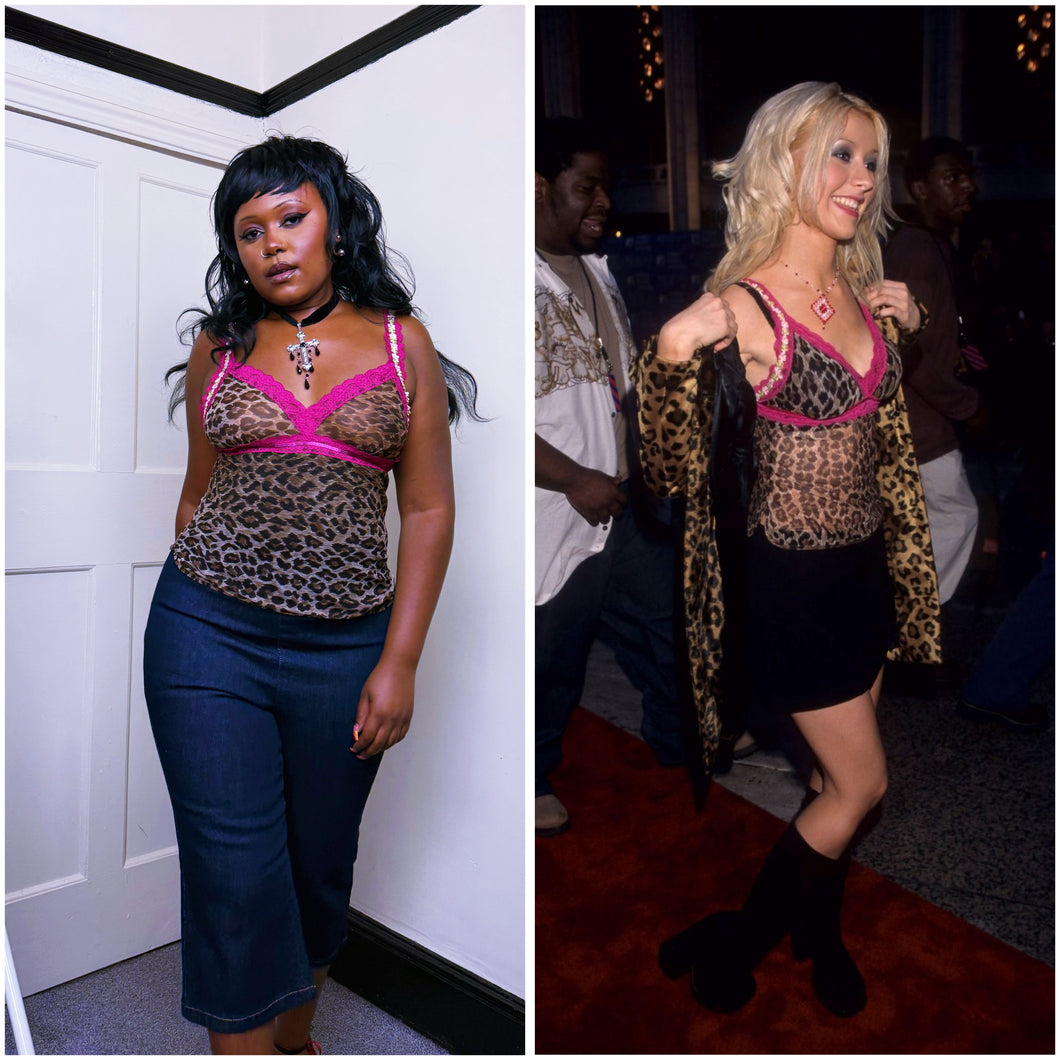 1999 Leopard Print Cami ASO Christina Aguilera MTV Video Music Awards