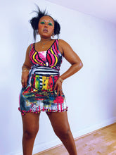 Load image into Gallery viewer, Vintage Save The Queen! Neon Abstract Dress (8-14UK)
