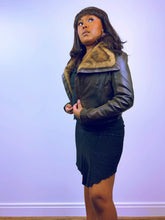 Load image into Gallery viewer, Morgan De Toi Leather and Fur Zip up Jacket
