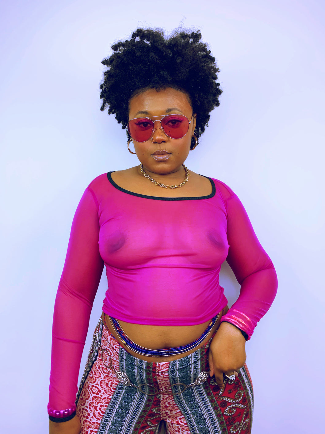 1990s Hot Pink Karen Millen Long Sleeved