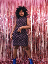 Load image into Gallery viewer, Plum Houndstooth Dress (14UK)

