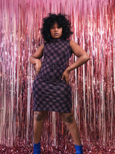 Load image into Gallery viewer, Plum Houndstooth Dress (14UK)

