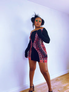 Dark Goddess Cold-shoulder Tunic Dress by Save The Queen (8-12UK)